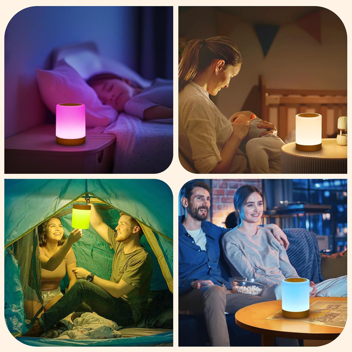 Lumitierra Eco — RGB Rechargeable Table Lamp with 5 Modes