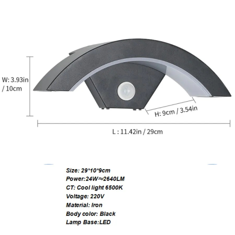 Lumitierra Ocaso — 24W LED Outdoor Wall Sconce