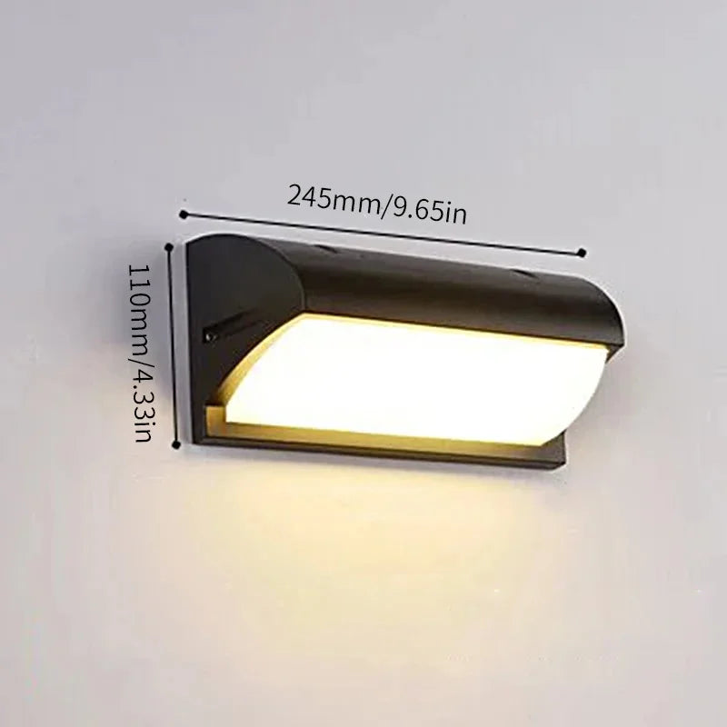 Lumitierra Vera — IP65 Outdoor LED Wall Sconce (2-pack)