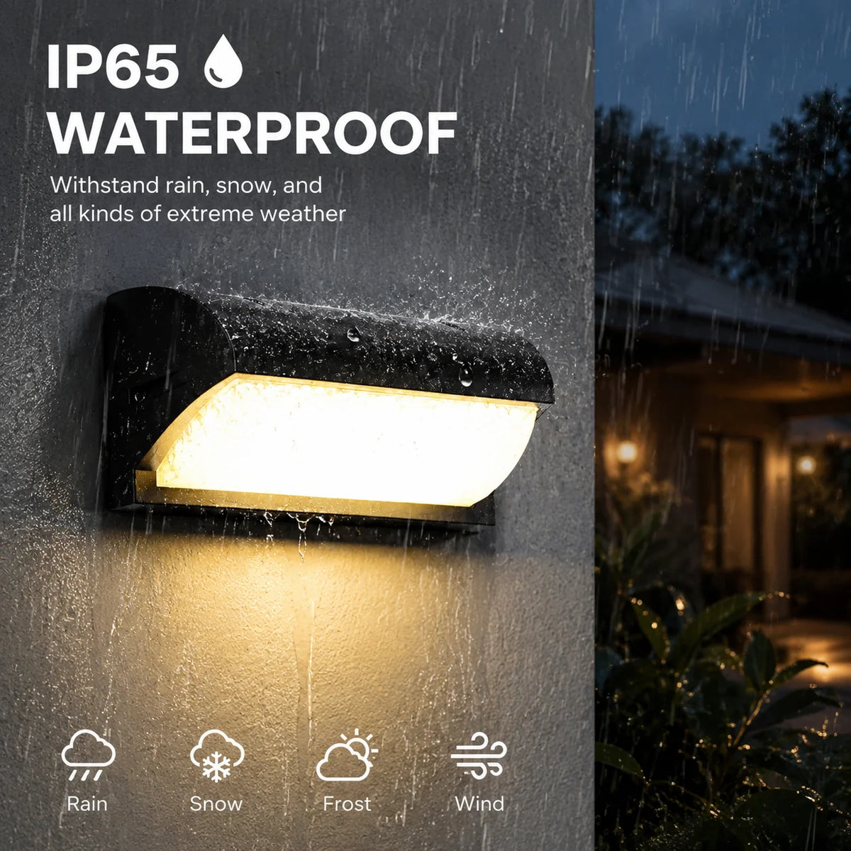Lumitierra Vera — IP65 Outdoor LED Wall Light (2-pack)
