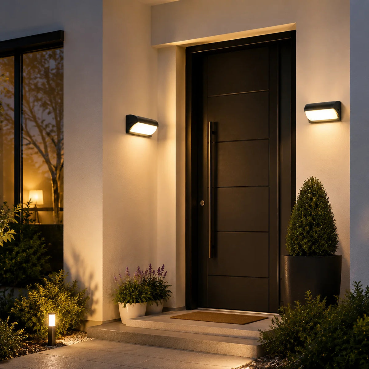 Lumitierra Vera — IP65 Outdoor LED Wall Sconce (2-pack)