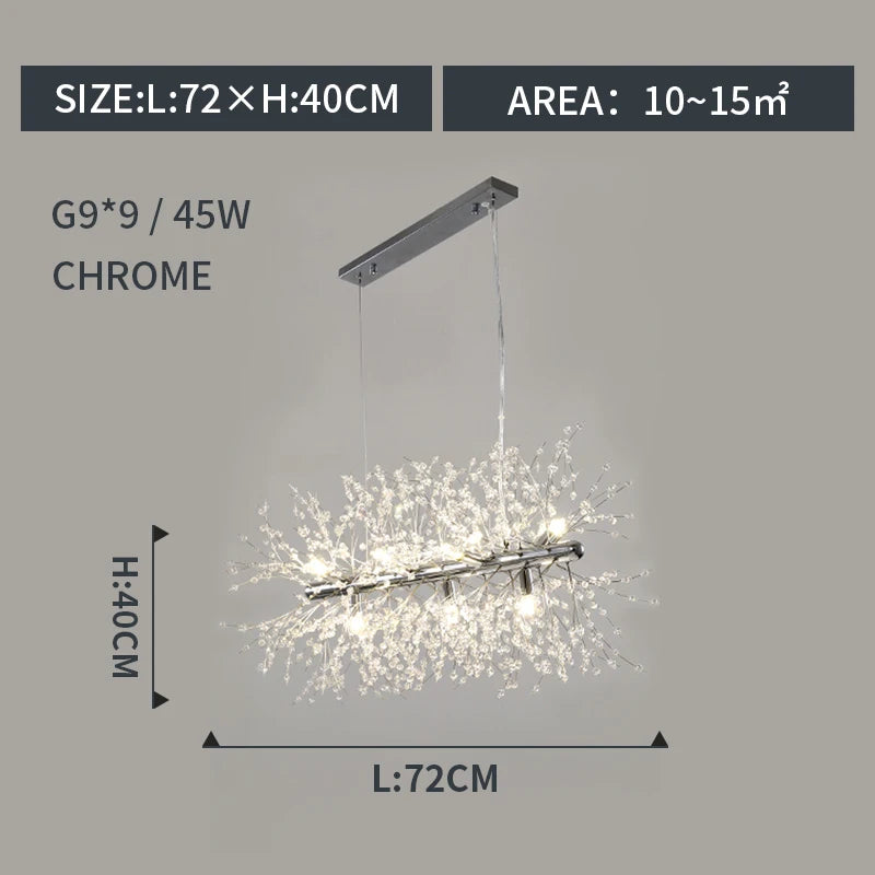 Lumitierra Coral — Dandelion Crystal Ceiling Lamp