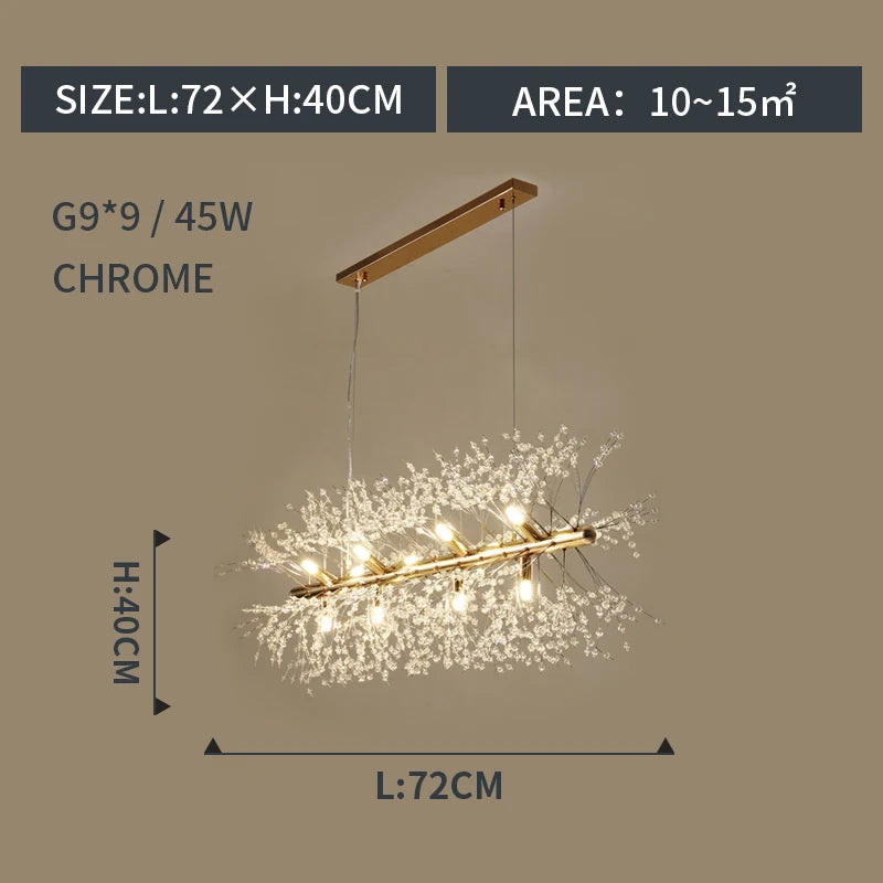 Lumitierra Coral — Dandelion Crystal Ceiling Lamp