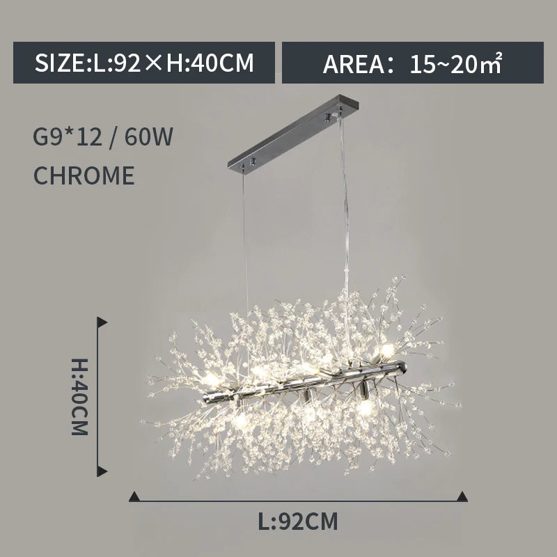 Lumitierra Coral — Dandelion Crystal Ceiling Lamp