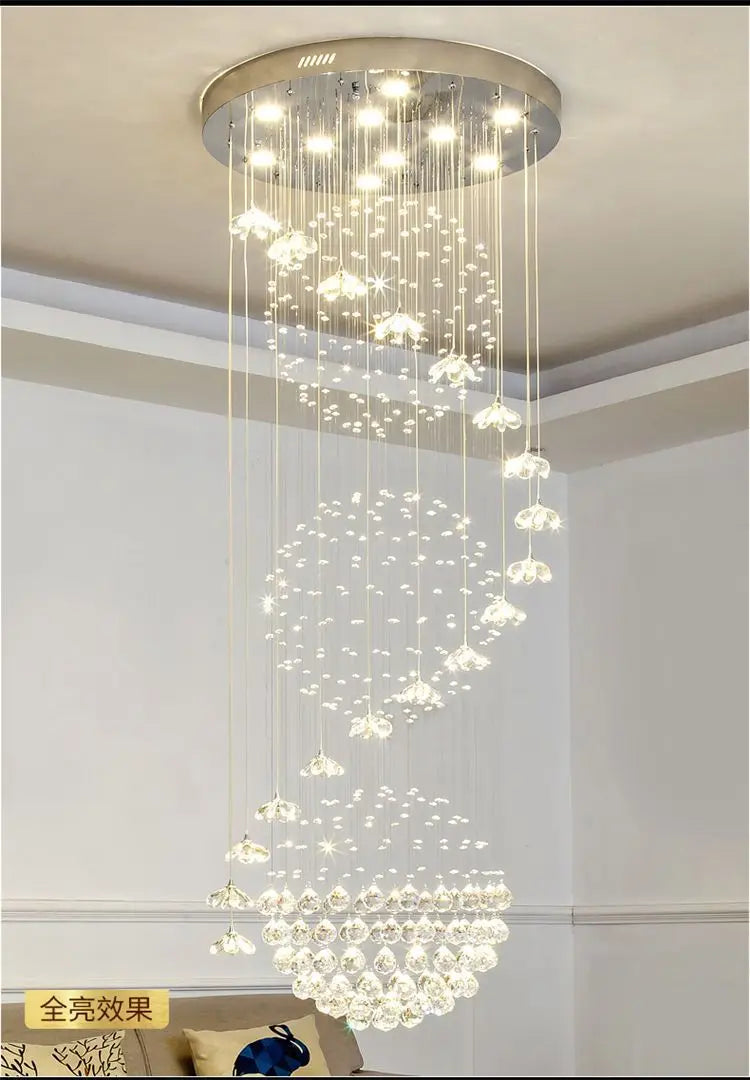 Lumitierra Vega, lámpara colgante de cristal para escaleras (vista 4)