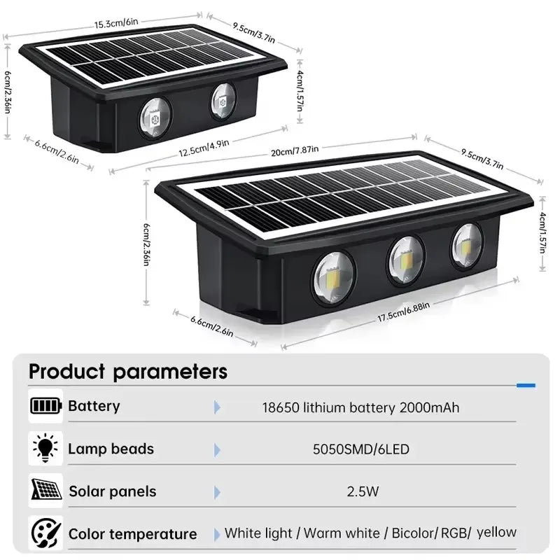 Lumitierra Levante — Up and Down Solar Wall Light