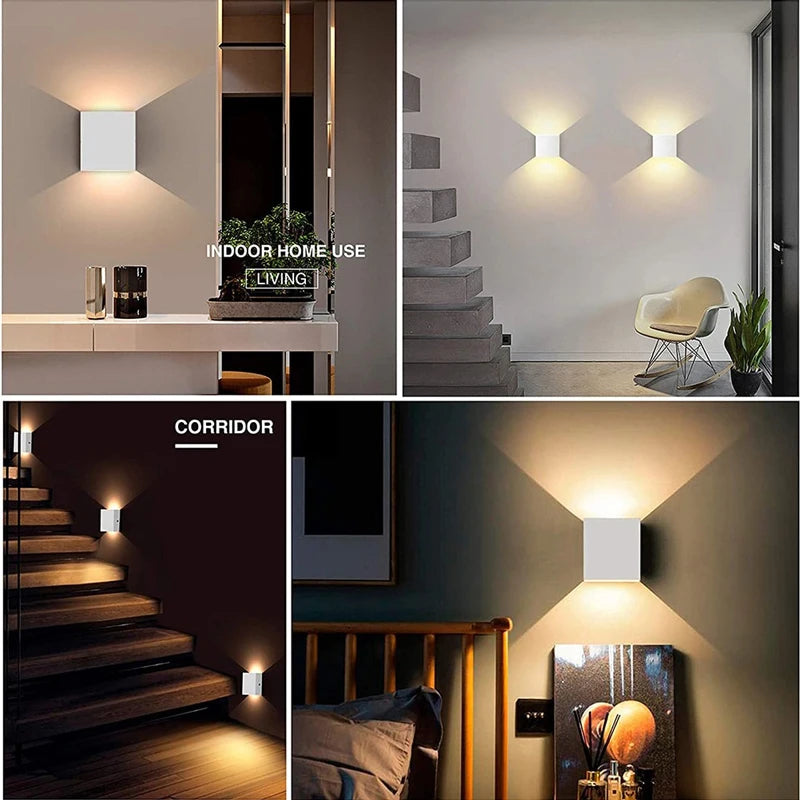 Lumitierra Delta — 12W IP65 Adjustable LED Wall Sconce