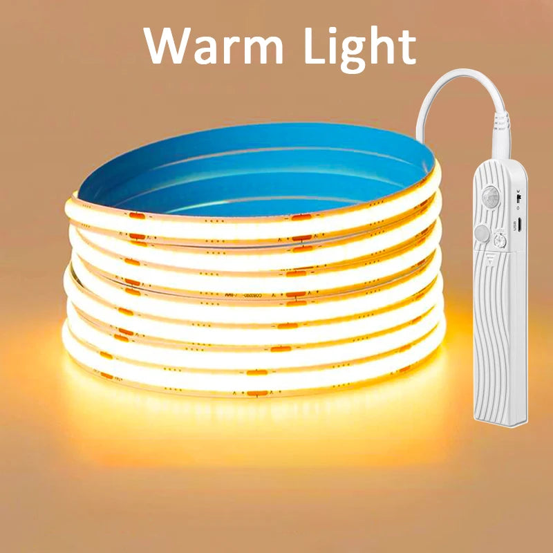 Lumitierra Vena — Battery-Powered COB LED Strip with Motion Sensor