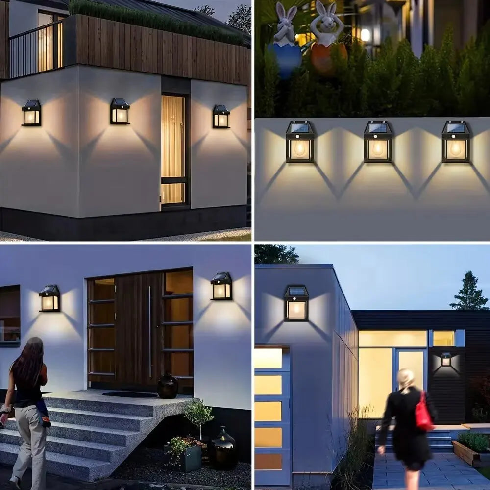 Lumitierra Onyx — Outdoor Solar Wall Sconce