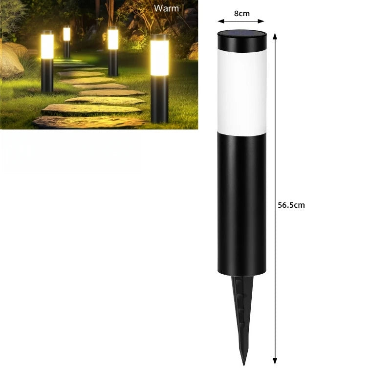 Saline Earth Light — Solar Stainless Steel Beacon