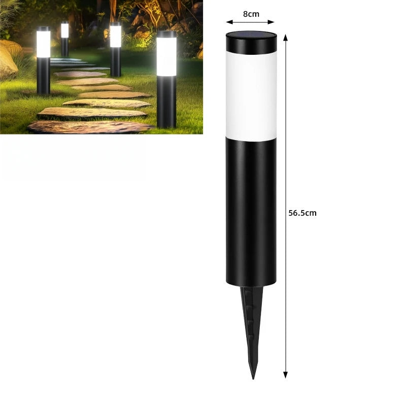 Saline Earth Light — Solar Stainless Steel Beacon