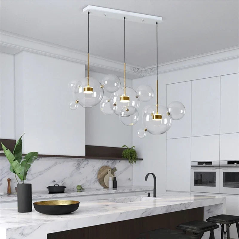 Lumitierra Ámbar, lámpara Colgante de Cristal Burbuja (vista 2)