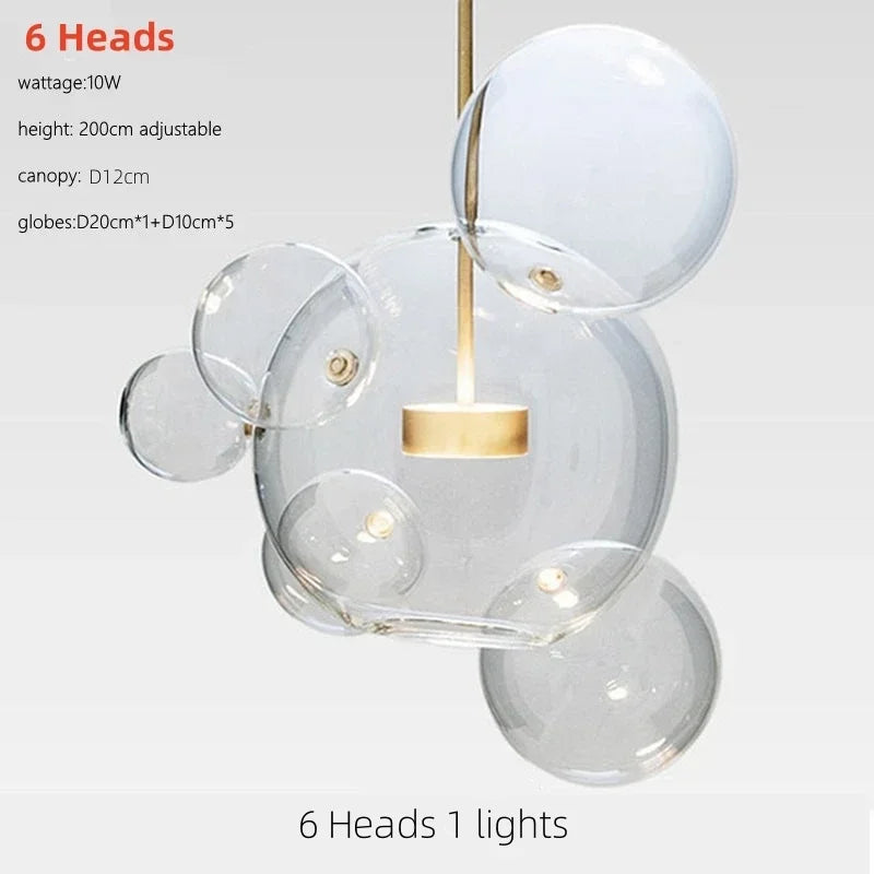 Amber Lumiterra — Bubble Glass Pendant Light