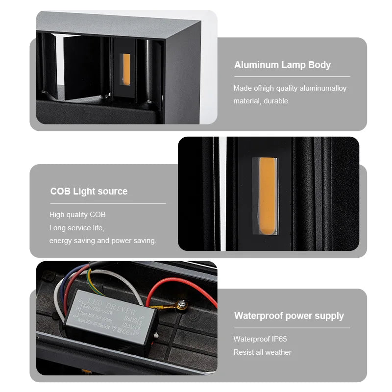 Lumitierra Aura, aplique LED Exterior IP65 12W/24W (vista 6)