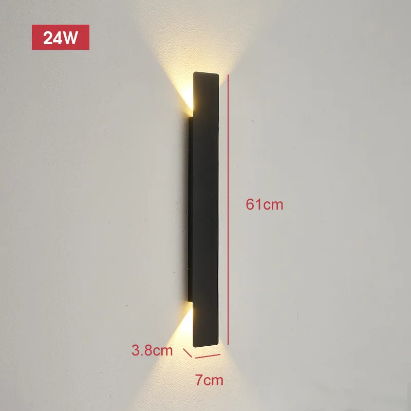 Lumitierra Section — 18W Aluminum Linear Outdoor Wall Light