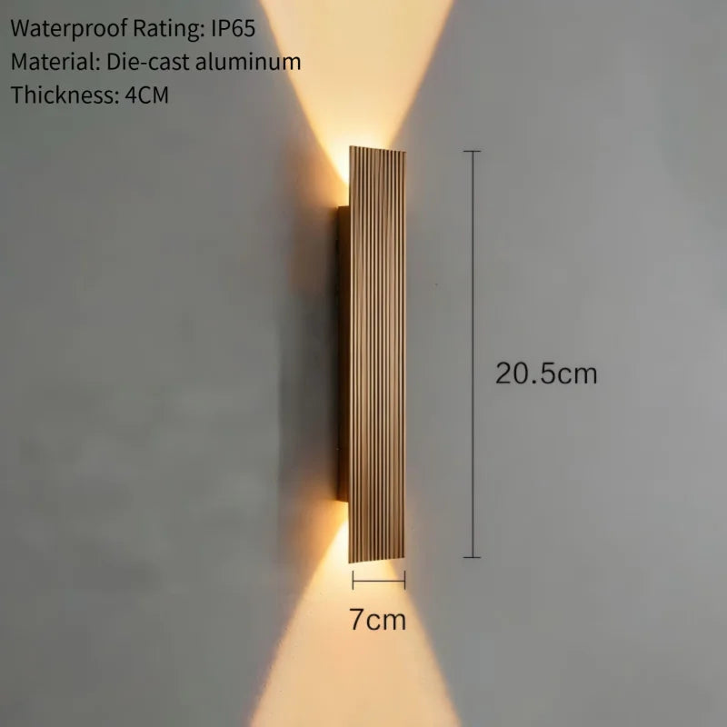 Lumitierra Arena — IP65 Rectangular Outdoor Wall Light