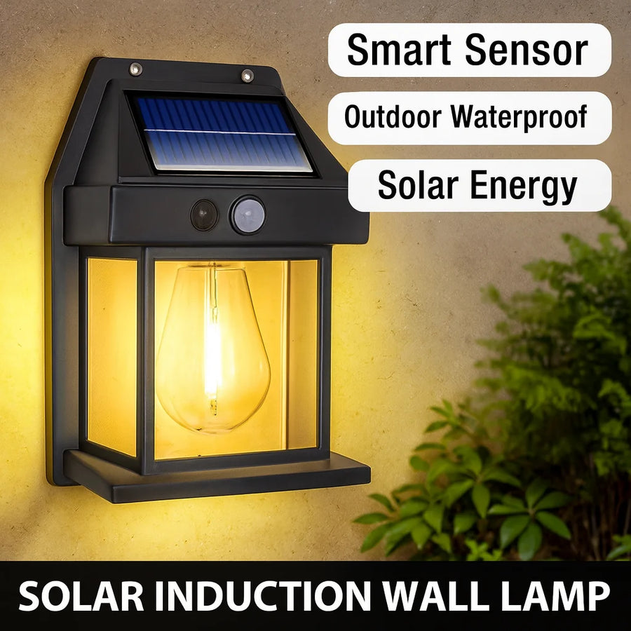 Lumitierra Ónice — Aplique Solar de Pared para Exterior