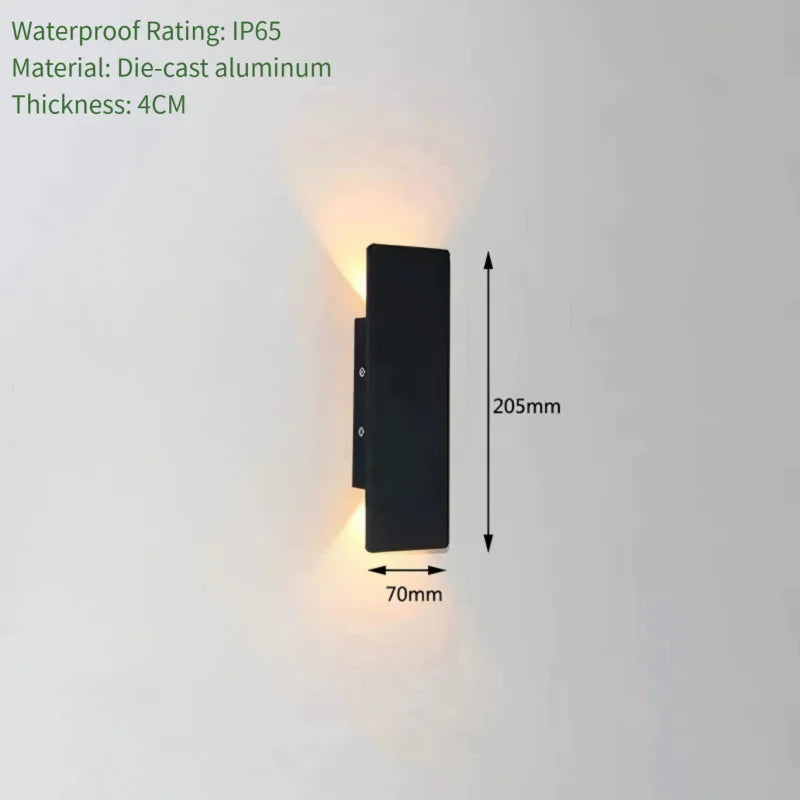Lumitierra Arena — Rectangular IP65 Wall Light for Facades and Terraces