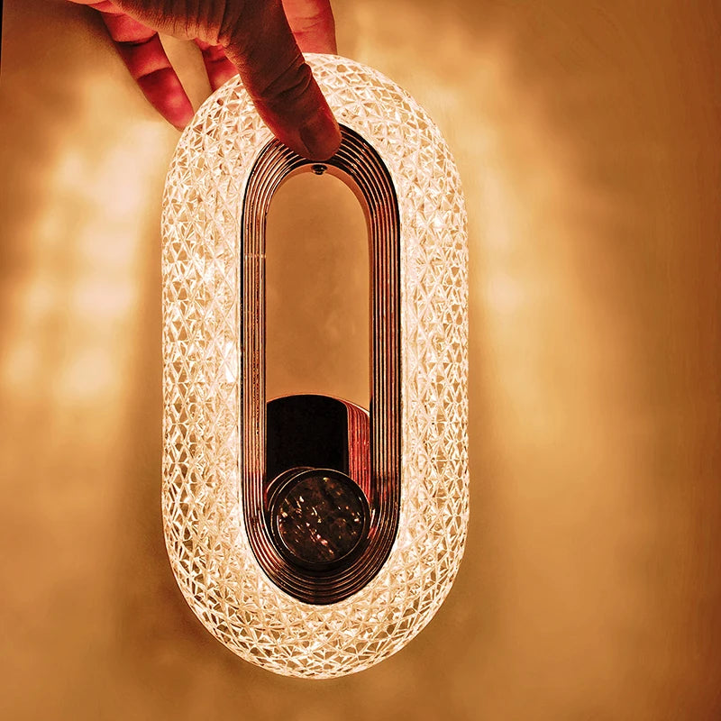 Lumitierra Agate — Iron and Acrylic Wall Sconce