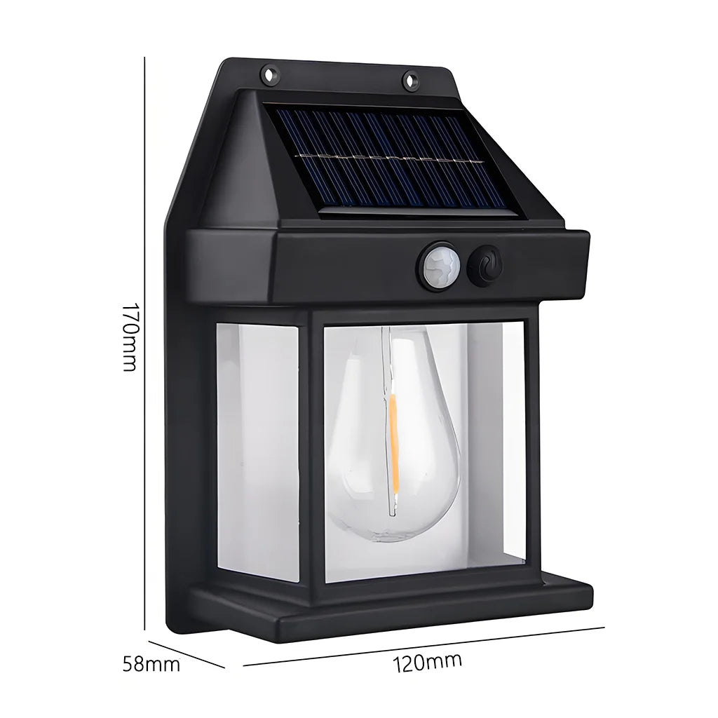 Lumitierra Onyx — Outdoor Solar Wall Sconce