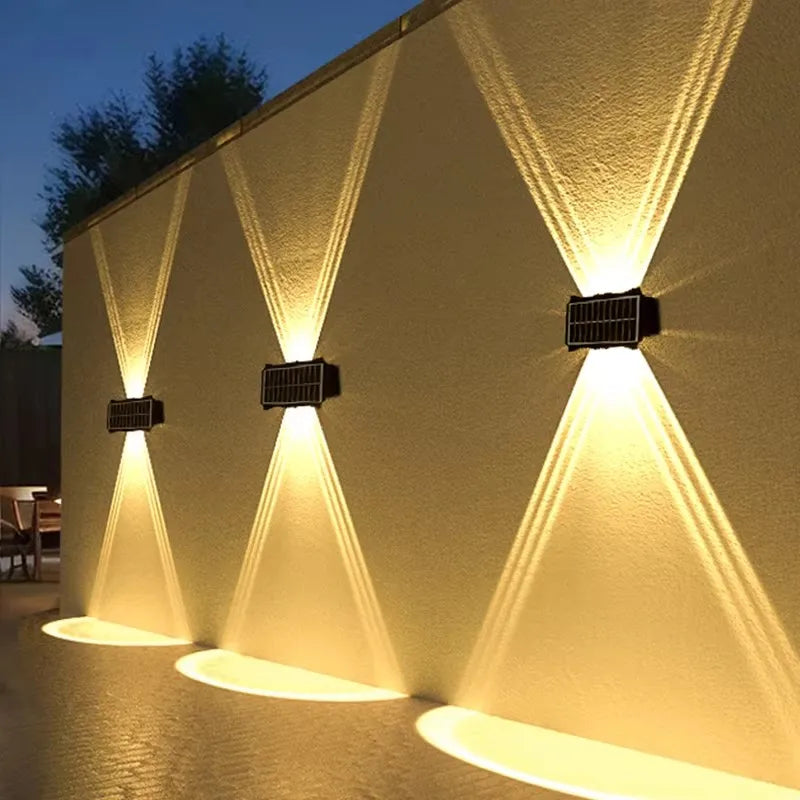 Lumitierra Levante — Aplique Solar de Pared Arriba y Abajo