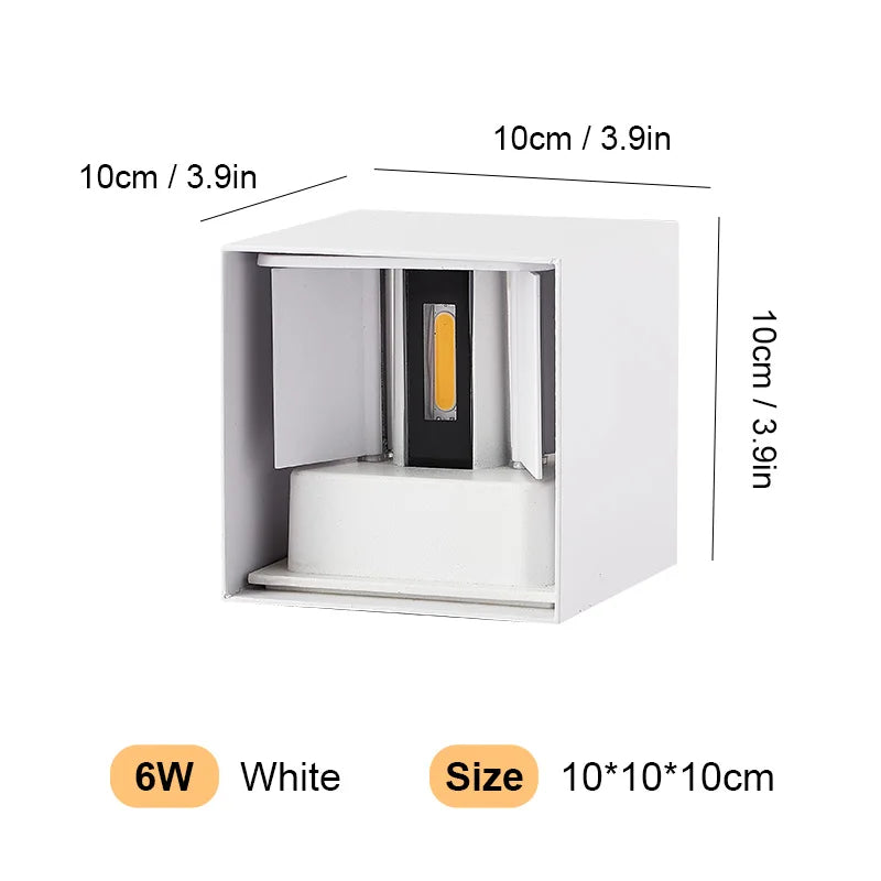 Lumitierra Aura — IP65 12W/24W Outdoor LED Wall Light