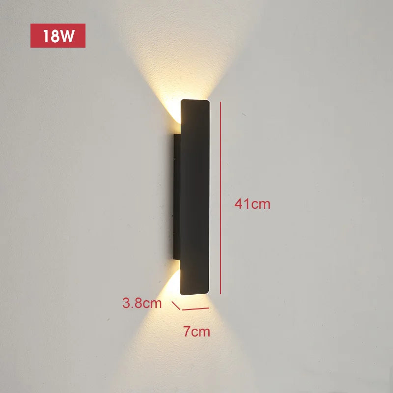 Lumitierra Section — 18W Aluminum Linear Outdoor Wall Light