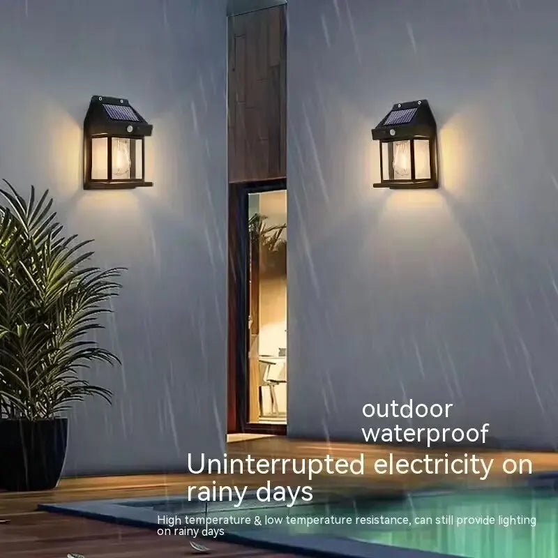 Lumitierra Onyx — Outdoor Solar Wall Sconce