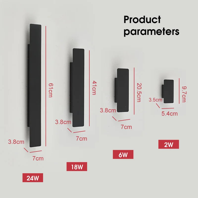 Lumitierra Section — 18W Aluminum Linear Outdoor Wall Light