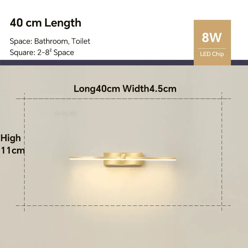Lumitierra Linen — LED Wall Sconce for Bedroom and Bathroom