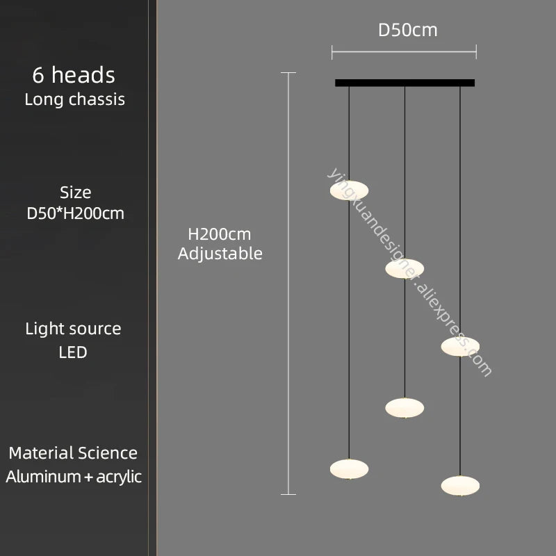 Lumitierra Onda — Rotating Hanging Chandelier