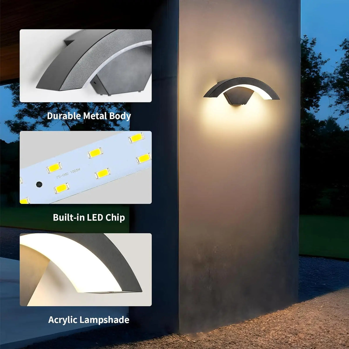 Lumitierra Ocaso — 24W LED Outdoor Wall Sconce