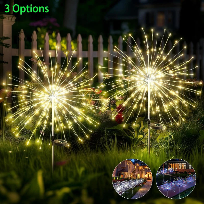 Lumitierra Chispa — Guirnalda Solar de Alambre de Cobre 200 LED