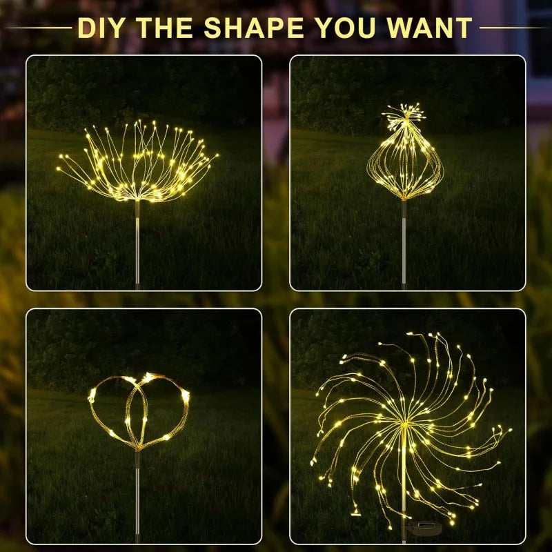 Lumitierra Spark — 200 LED Solar Copper Wire String Lights