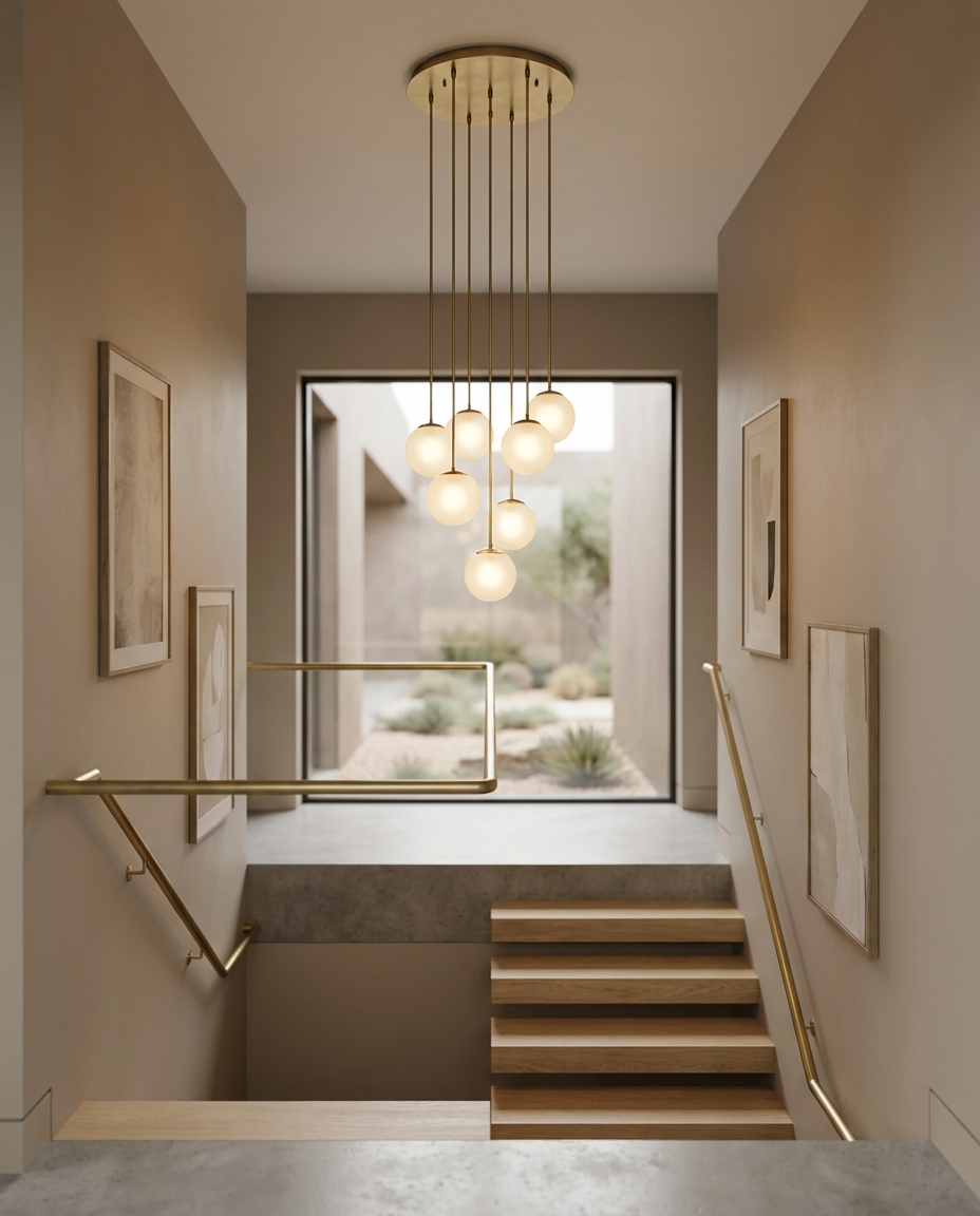 Lumitierra Onda — Rotating Hanging Chandelier