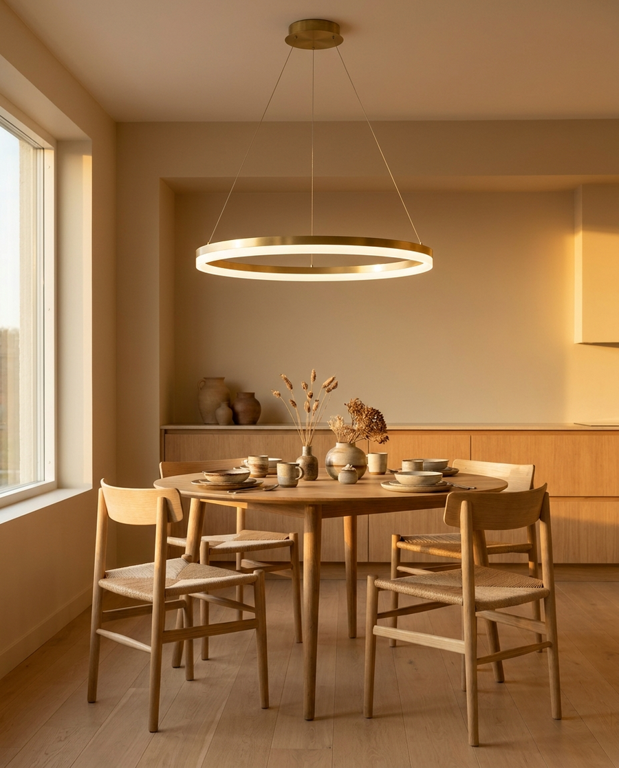Lumitierra Selene — LED Ring Pendant Light