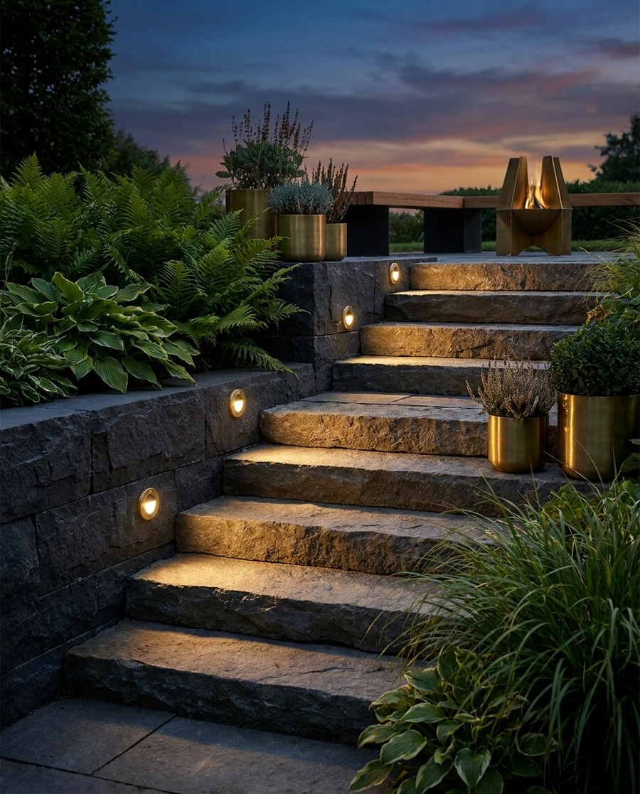 Lumitierra Ember — Aplique LED IP65 para Jardín y Escaleras