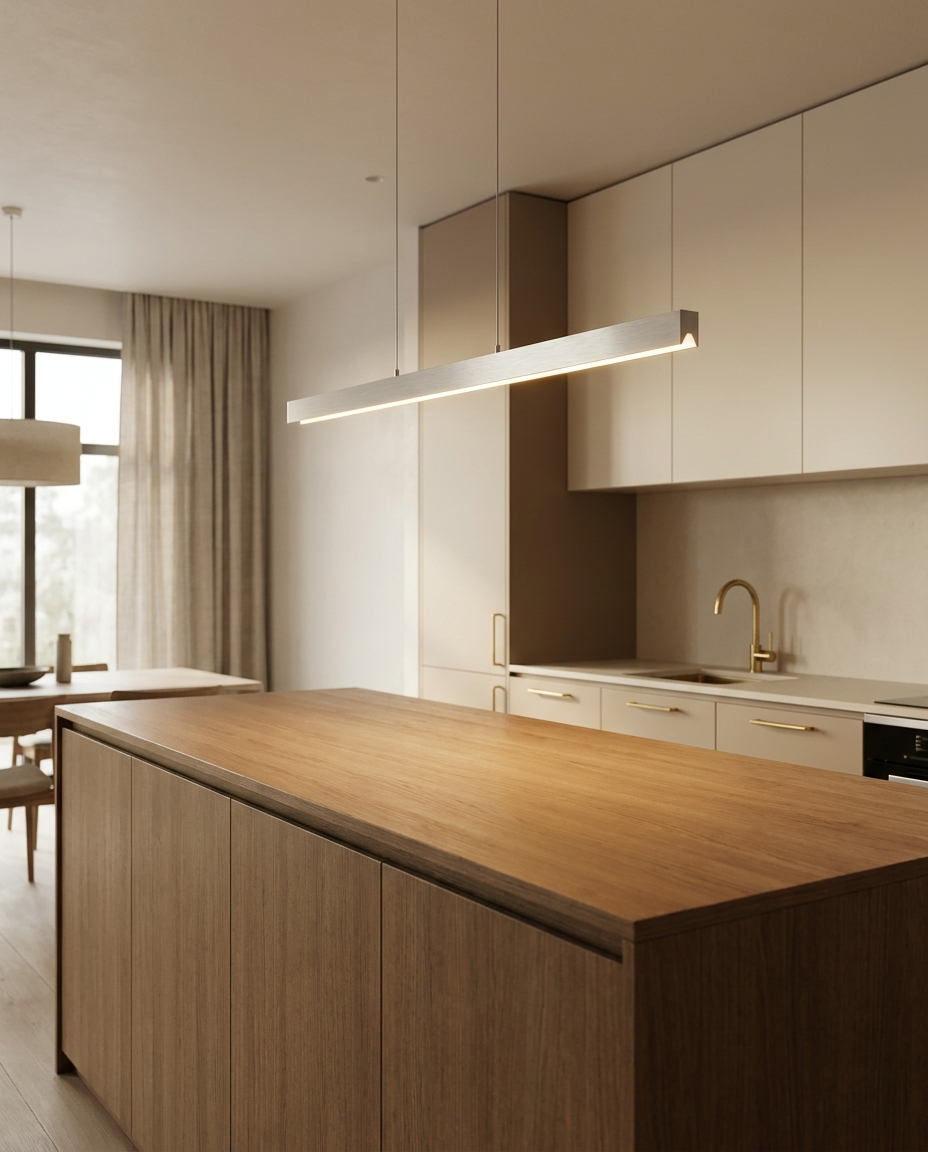 Lumitierra Brisa — Aluminum Linear Pendant Lamp