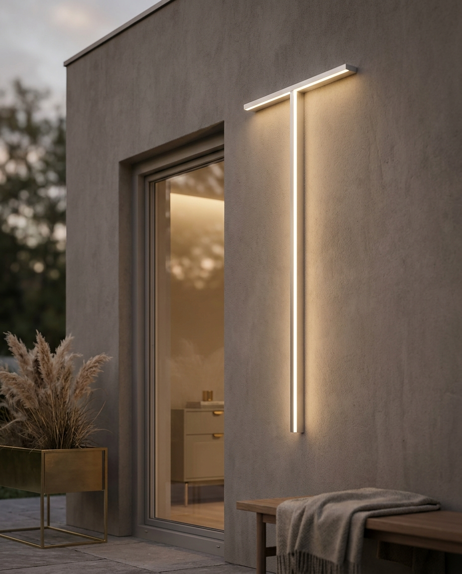 Lumitierra Tramo — 18W Linear Aluminum Outdoor Wall Light