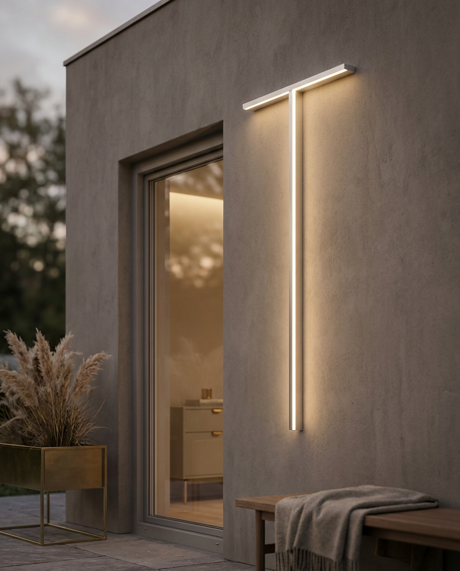 Lumitierra Tramo — Aplique Lineal de Aluminio 18W para Exterior