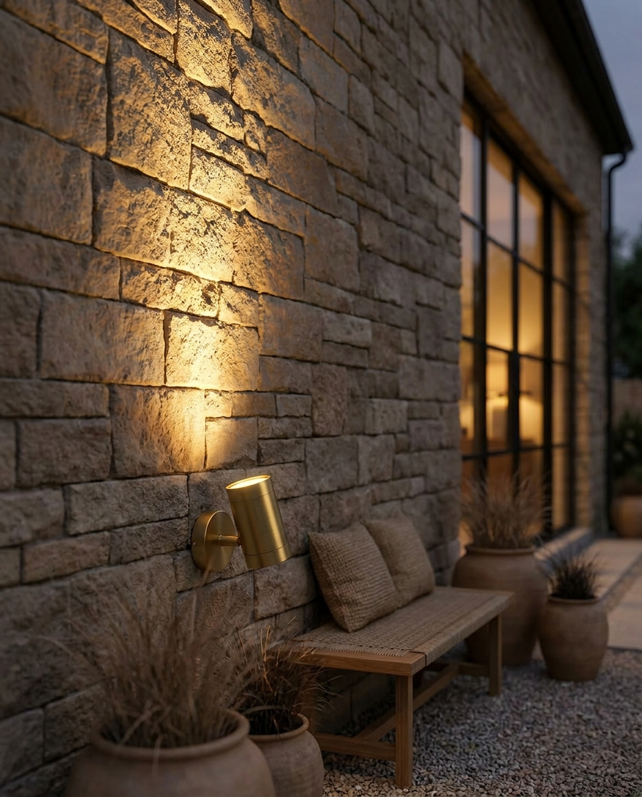 Lumitierra Delta — 12W IP65 Adjustable LED Wall Sconce