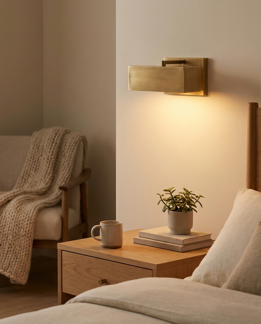 Lumitierra Arce — Aplique de Pared Rectangular Vintage